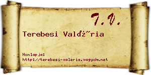 Terebesi Valéria névjegykártya